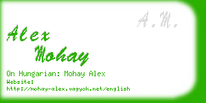 alex mohay business card